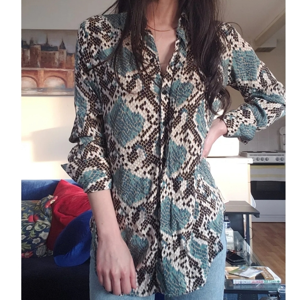 ❤️ NWOT! TOPSHOP SNAKESKIN PRINT TOP, 2